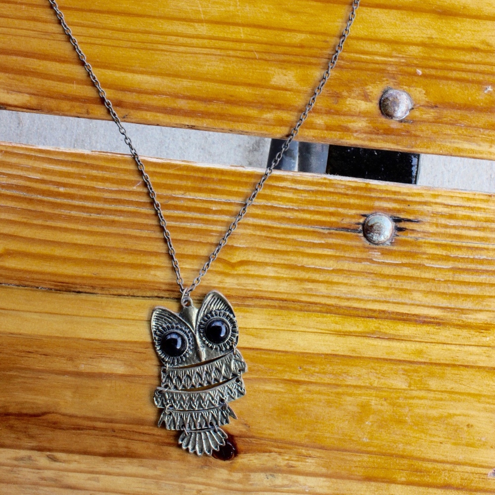 Owl long necklace